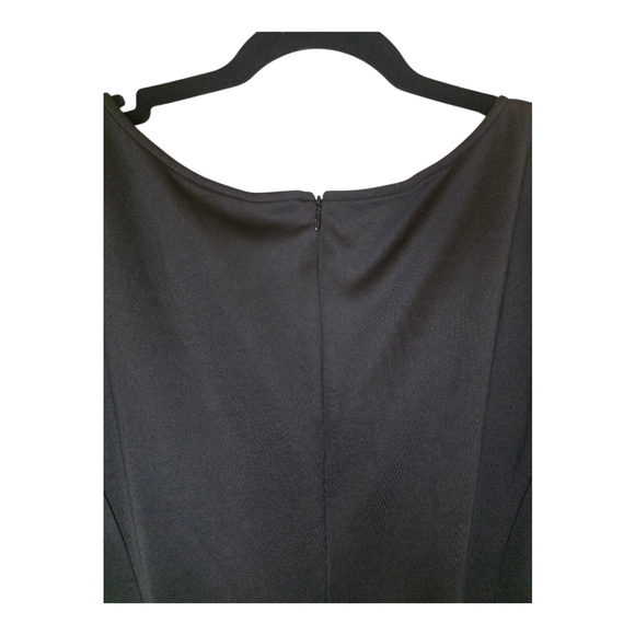 LANE BRYANT Black Square Neck Scuba Fit and Flare‎ Dress - Size 22 - Picture 9 of 12